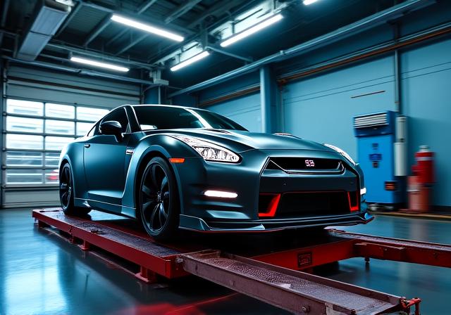 Nissan GTR no banco de ensaio dyno